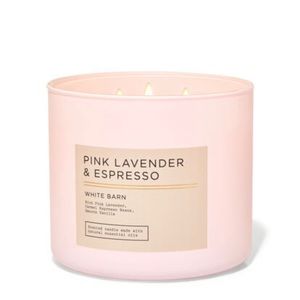 NWT Bath & Body Works Pink Lavender & Espresso 3 Wick Candle 💗 TWO AVAILABLE 💗
